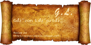 Gózon László névjegykártya