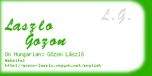 laszlo gozon business card